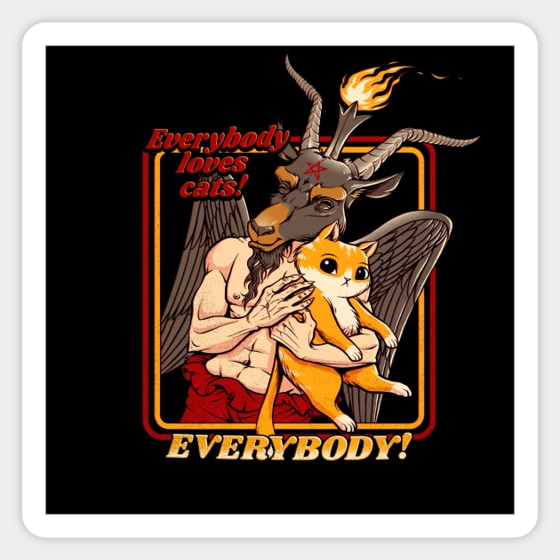 Everybody Loves Cat Even Satan Sticker by Tobe_Fonseca